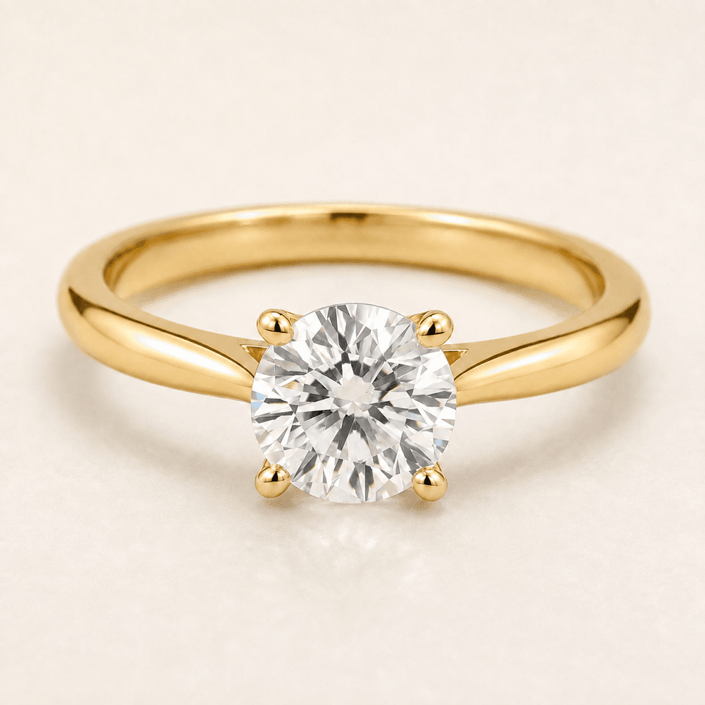 Realistic prong setting diamond ring example