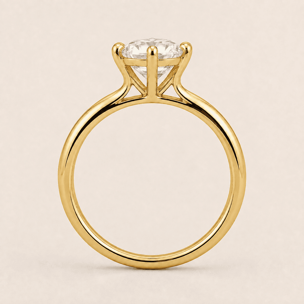 Realistic tiffany setting diamond ring example
